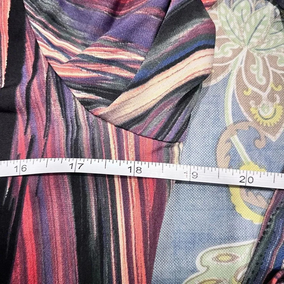 Curvy Sense Size 1X‎ Casual Long Sleeve Abstract Print BodyCon Dress Stretch - Picture 8 of 9